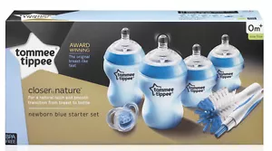 Tommee Tippee CTN Newborn Bottle Feeding Starter Set Blue - Picture 1 of 1