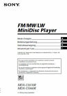 Sony Mdx-C5960r Mdx-C5970r Mode D'emploi Bedien Gebruik Istruzio Minidisc Player