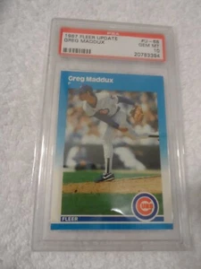 1987 Fleer Update #U-68 Greg Maddux Rookie Card PSA 10 GEM MINT - Picture 1 of 2