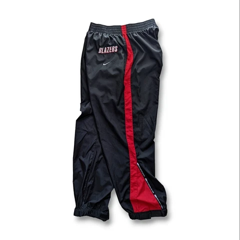 NIKE Vintage 90s Portland Trailblazers Elastic Waistband Basketball Warmup Pants Cover