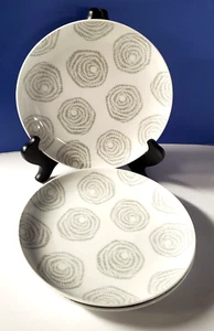 DANSK Lotta Thrive Grey Salad Plates by Lotta Jansdotter QTY 3 - Picture 1 of 5
