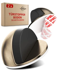 LouMaxx Türstopper Boden selbstklebend - 2er Set Tür Stopper Antik-Messing-Optik - Bild 1 von 7