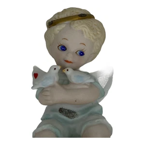 Vintage Engel Junge Heiligenschein Flügel Vögel Konvolut Liebe von Tender Hearts Collection - Bild 1 von 8