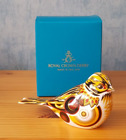 Royal Crown Derby Yellowhammer paperweight, perfect, Gold stopper, boxed, rare