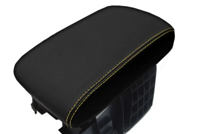 Кожаная крышка подлокотника консоли для Subaru Tribeca 2006-2014 желтая строчка - Изображение 1 из 4