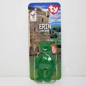 Erin The Bear-1999 McDonalds Ty Beanie Baby with Rare Errors 1993 OakBrook Vtg - Picture 1 of 16