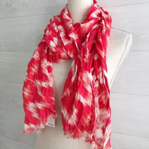 NWT Calvin Klein - Pomegranate rayon fringed scarf - Picture 1 of 5