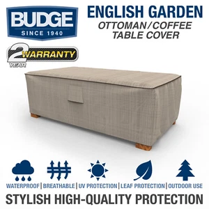 Budge English Garden Patio Ottoman / Coffee Table Cover | Multiple Sizes