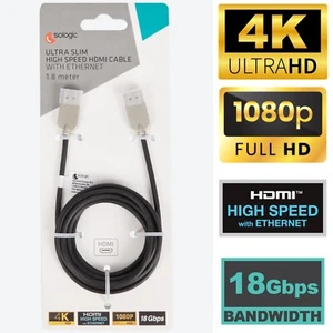 Cable HDMI 2.0 4K U-HD Alta Velocidad 3D Ethernet 1080p Full-HD ARC HDR CEC 180cm - Imagen 1 de 4