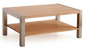 DICO Massivholz Couchtisch Sofatisch Wohnzimmertisch CT 066 mit Ablage Tisch - Bild 1 von 3
