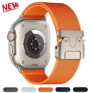 For Apple Watch Nylon Elastic Band Strap Ultra 2 10 9 8 7 6 5 4 3 SE 38/46/49mm - Picture 1 of 50