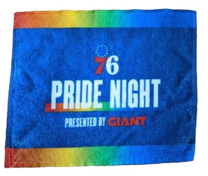 PHILADELPHIA 76ERS "Pride Night" 17"X14" RALLY TOWEL NBA LICENSED Basketball - Picture 1 of 5