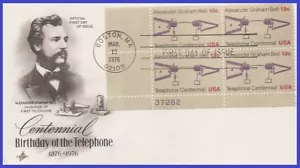 USA5 #1683 U/A ARTCRAFT FDC PB4 Telephone Centennial - Picture 1 of 1