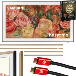 Samsung 43 inch The Frame QLED 4K Smart TV 2024 + Teak Bezel & 26 Month Protecti - Picture 1 of 10