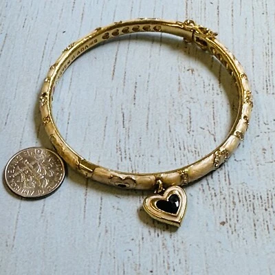 Pulsera Love Lauren G Adams Oro Marfil Esmalte Corazón Dije Foto 1 de 4