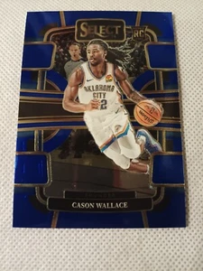 2023-24 CASON WALLACE PANINI SELECT NBA ROOKIE CARD RC #88 BLUE OKC THUNDER - Picture 1 of 2