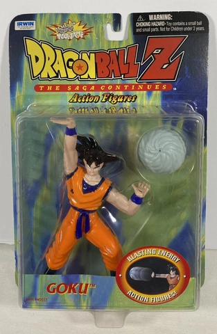 Dragon Ball Z The Saga Continues Goku Figure Blasting Energy Action Irwin 1999 Cover