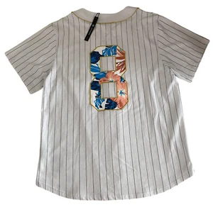 8ighth Dstrkt Baseball Trikot Nadelstreifen Tropical Herren 2XL Shirt # 8 Knopfleiste - Bild 1 von 10