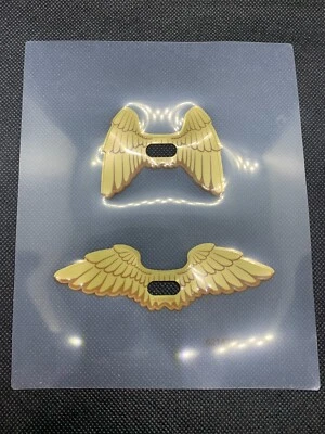 NEW LEGO Trans Clear Plastic Wings with Gold Feathers Hawkman Pattern Sheet of 2 - Image 1 of 2