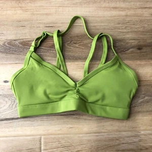 Abonlen Gepolsterter Sport BH Damen XS Grün Workout Träger Rückenfrei BH Yoga NEU - Bild 1 von 12