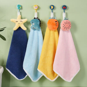 Cute Animal Hand Towel Cartoon Hanging Baby Face Kids Washcloth Bath Water Dry
