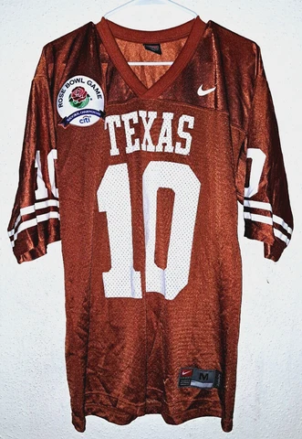 2005 Nike Texas Longhorns Rose Bowl Vince Young #10 Jersey M VGUC 48 Chest Cover