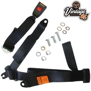 Austin 1100 & 1300 Saloon Rear Lap & Diagonal Static 3 Point Seat Belt Kit - Picture 1 of 2