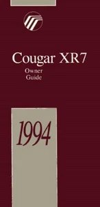 1994 Mercury Cougar XR7 Owners Manual User Guide - Picture 1 of 1