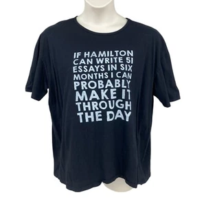 Hamilton Womens Black T-Shirt Size 3X Make it Through the Day Sarcastic Humor SS - Picture 1 of 10