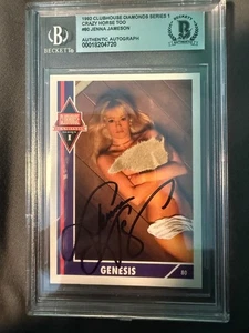 Jenna Jameson firmata 1992 Rookie Card Slabbed Beckett COA BAS stella adulta - Foto 1 di 2