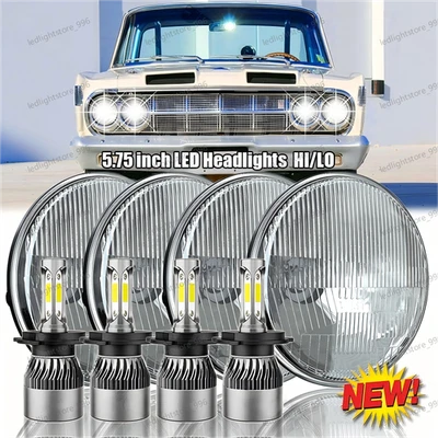 DOT 4PCS 5 3/4" 5.75" LED Headlights Angel Eyes High Low Beam for Mercury New - Image 1 of 4