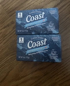 Barres de savon Coast Pacific Force 2 - 4 oz neuves dans leur boîte scellées discontinues - Photo 1/1