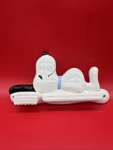 Soporte de cepillo de dientes de cerámica Cool Snoopy Peanuts de colección hecho en Japón - Imagen 1 de 14