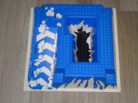 LEGO 32x32 Raised Baseplate 2552 Blue White Mountain Ice Canyon Ramp Pit 6983 A+