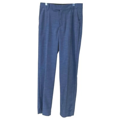 Pantalones de vestir Calvin Klein niños niños frente plano azul jaspeado talla 14 regular Foto 1 de 4