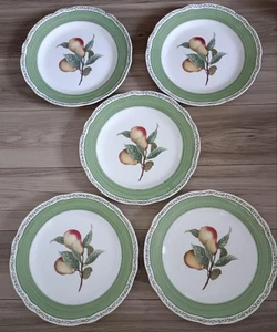 Juego de 5 platos de cena de frutas Noritake Royal Orchard verde y blanco 10,6" - Imagen 1 de 7
