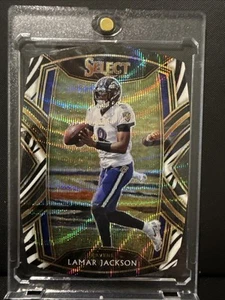 🔥LAMAR JACKSON 2020 PANINI SELECT DIE CUT ZEBRA PRIZM RAVENS 🐦⬛ - Picture 1 of 2