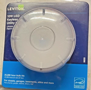 Leviton 10-Watt LED Ceiling Keyless Lamp Holder, White 9850 NEW - Picture 1 of 5