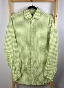 Peter Millar Button Down Hemd Herren Medium grün und weiß kariert - Bild 1 von 4