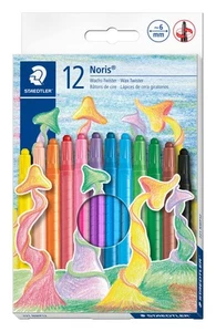 Staedtler Noris Club 221 NWP12, Lápices de cera giratorios, Estuche con 12 ceras - Imagen 1 de 6
