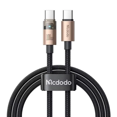 Mcdodo 100W USB-C PD Fast Charging Cable Transparent Case For iPhone Samsung - Image 1 of 4