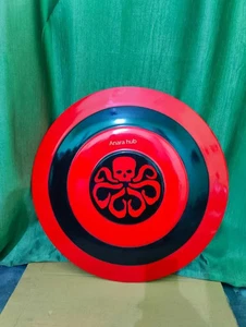 Escudo emblema pulpo calavera rojo negro hecho a mano Cosplay utilería escudo - Imagen 1 de 6