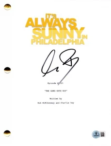 Charlie Day firmato It's Always Sunny In Philadelphia pilota sceneggiatura Auto Beckett - Foto 1 di 1