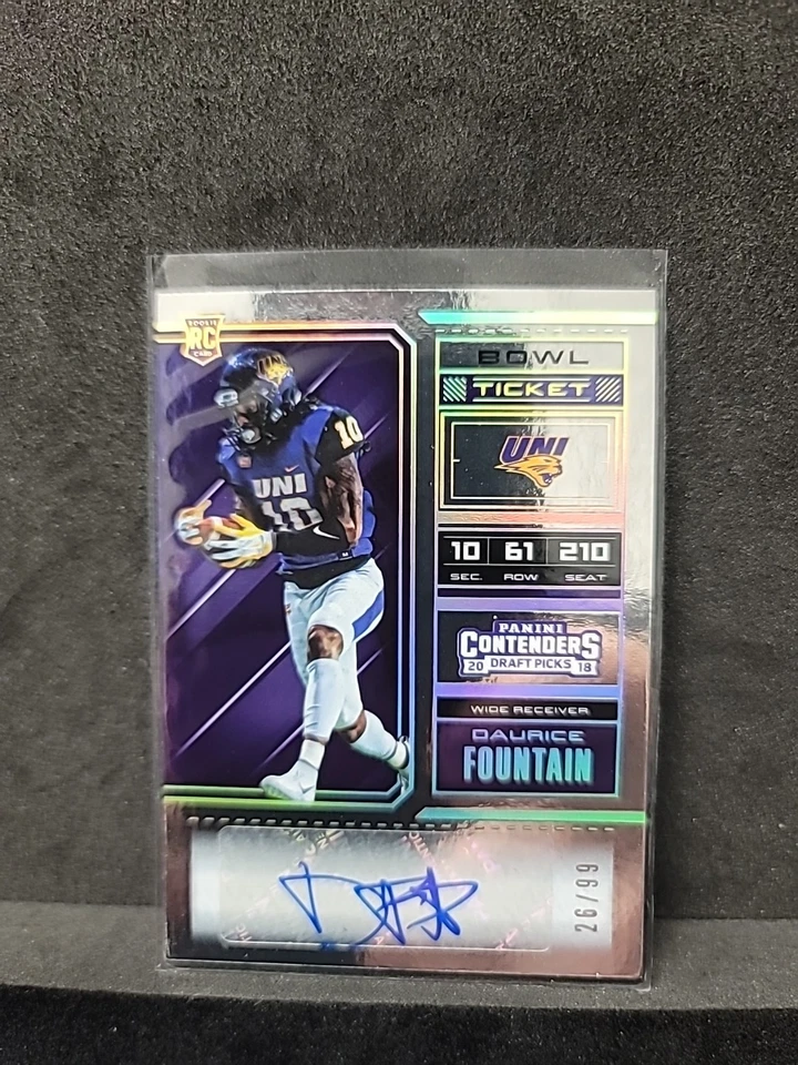 2018 Panini Contenders Draft Picks Daurice Fountain Auto #290 (RC) /99 (Bowl) - Image 1 of 4