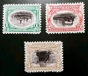 US Stamps SC# 294-296 1901 Pan-American Expo Invert Stamp Replica Set - Picture 1 of 2