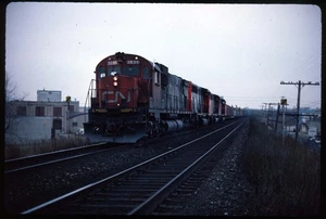 Original Rail Slide - CN Canadian National 2035+ Brantford ON 12-28-1986 - Picture 1 of 1