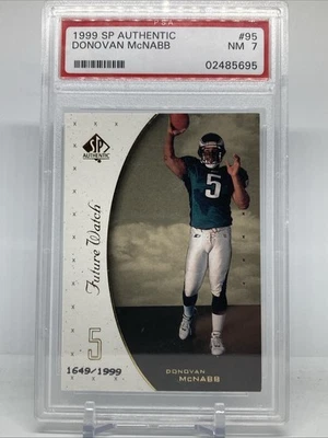 Reloj Donovan McNabb Rookie RC 1999 SP Auténtico Future #'D/1999 Eagles PSA 7 Foto 1 de 2