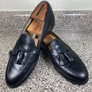Mocassini Alden 770 X Brooks Brothers neri in pelle di vitello nappa uomo taglia 10C leggi - Foto 1 di 24