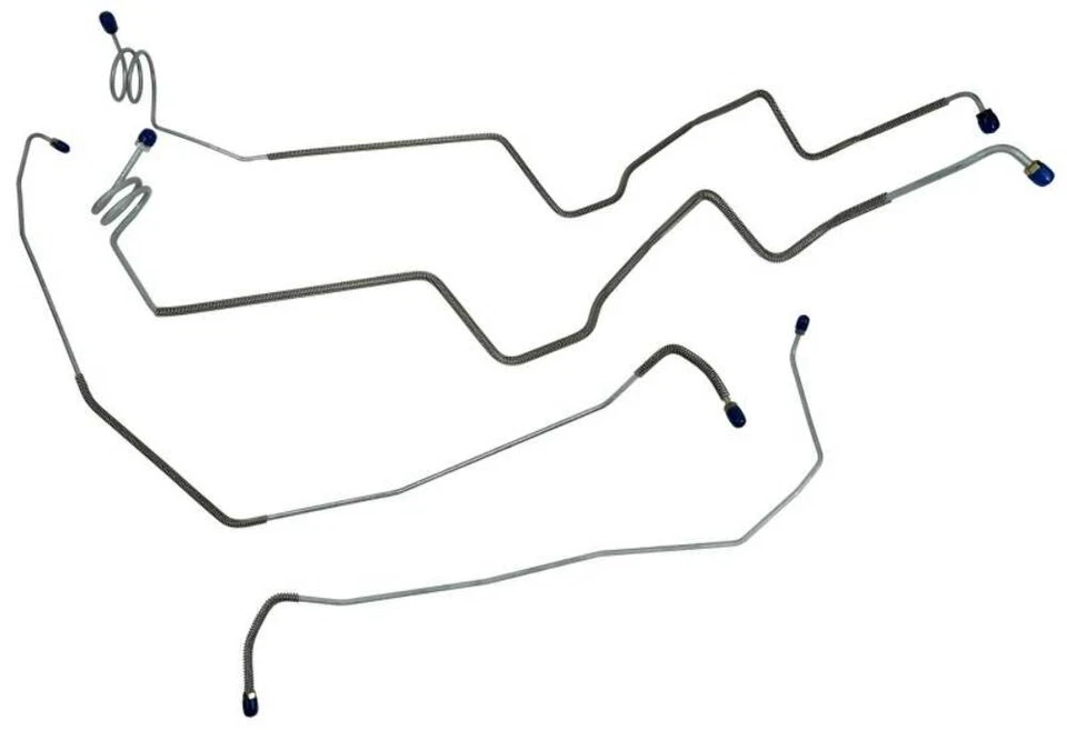 Front Brake Line Set Fits 1981-1987 Chevrolet K10 Power Brakes Steel  FBL429 - Image 1 of 1
