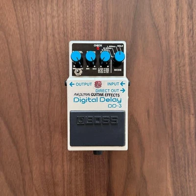 Pedal de efectos de retardo digital Boss DD-3 con Analogman Hi-Cut Mod 2007 blanco Foto 1 de 4